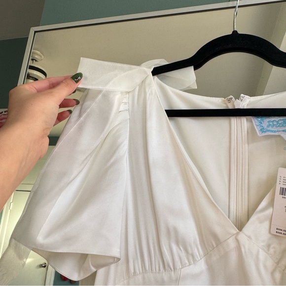 Mare Mare V-Neck Bow Flutter-Sleeve Slip Dress - Picture 4 of 7